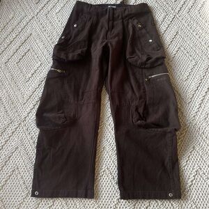 Jacquemus Brown Cargo Growing Croissant Brown Low Rise Pants